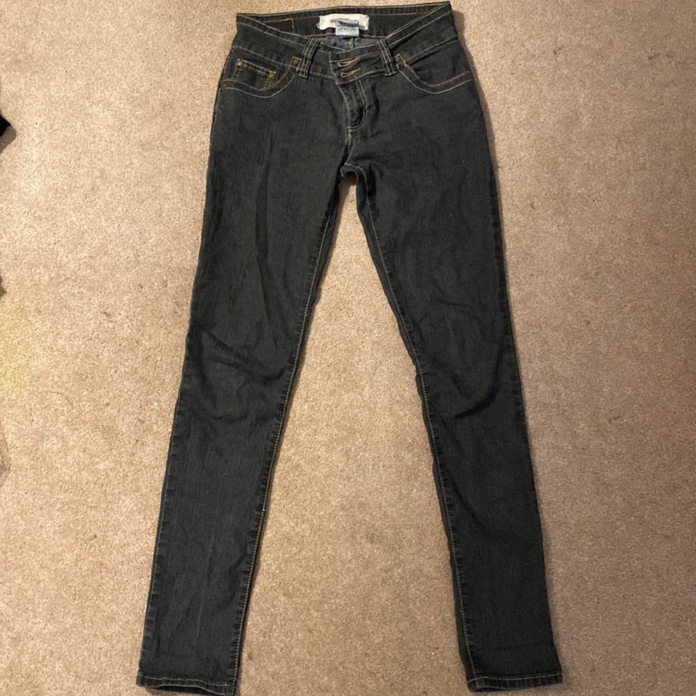 Hydraulic skinny patch pocket jeans - size 7/8
